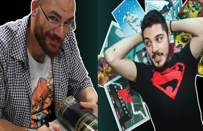 Γιάννης «Rubus» Ρουμπούλιας και Γιώργος Καμπάδαης στο Eyekon Comic con