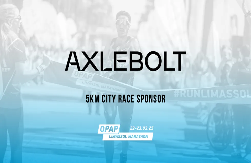 Η Axlebolt Επίσημος Χορηγός του Αγώνα 5KM City Race στον ΟΠΑΠ Μαραθώνιο Λεμεσού